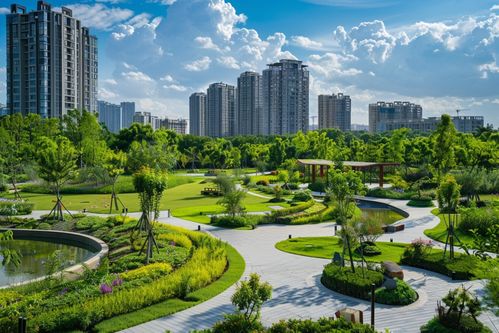 房地產(chǎn)開(kāi)發(fā)小區(qū)樓盤(pán)景觀效果圖 攝影圖 下載至來(lái)源處